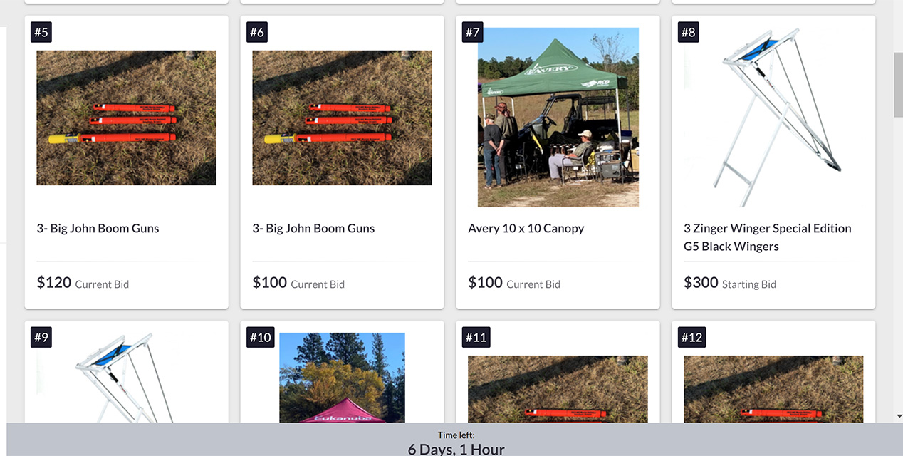 2022 Master National Auction Master National Retriever Club