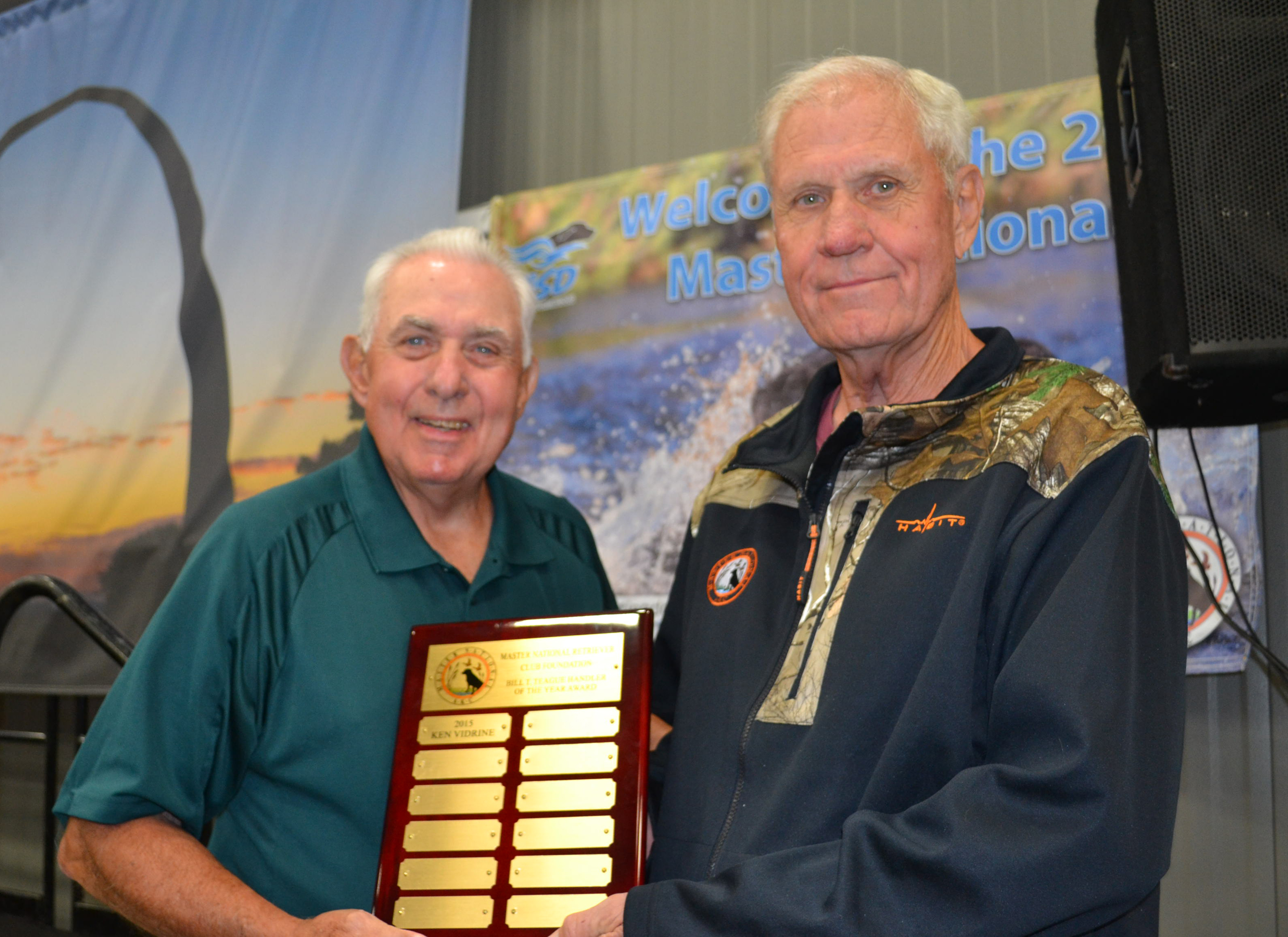 The first “Handler of the Year” Award was presented to Ken Vidrine .